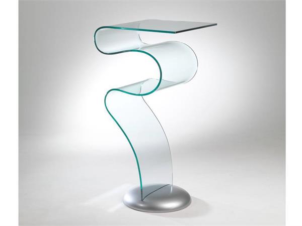 Entrance console table in curved crystal Naga