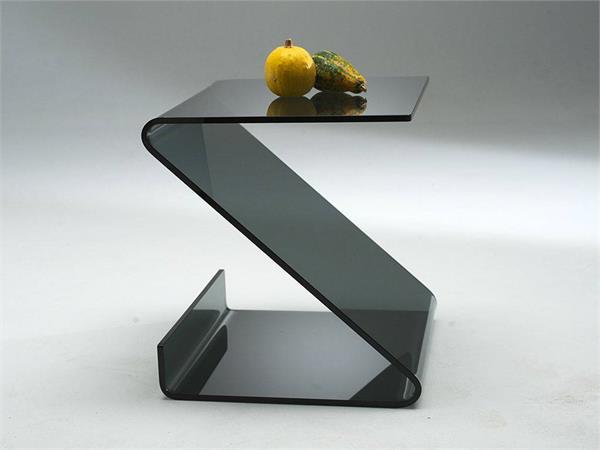 Coffee table in curved glass Ziggy
