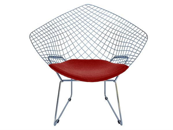 Bertoia Diamond fauteuil en métal chromé