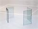 Libro Bases in curved glass for crystal table in Dining tables