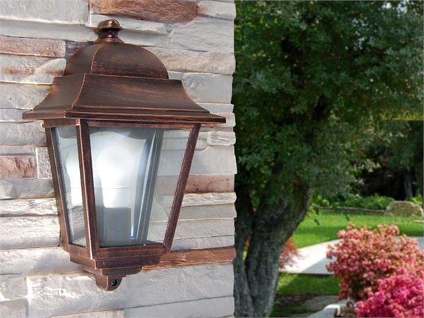 Outdoor wall lantern in aluminium and glass Athena 