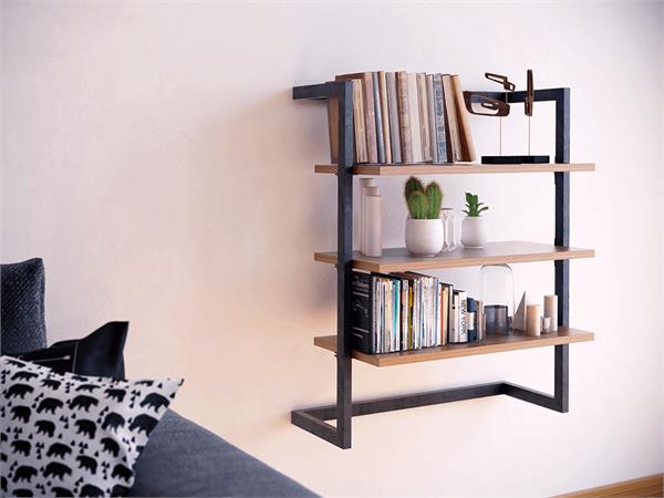 Wooden Wall Bookcase Step