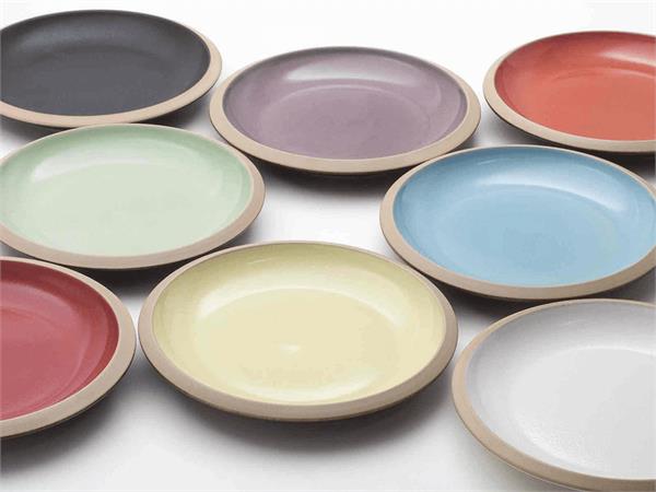 Assiettes céramique colorée Giotto