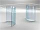 Bases in curved glass for crystal table Tao in Dining tables