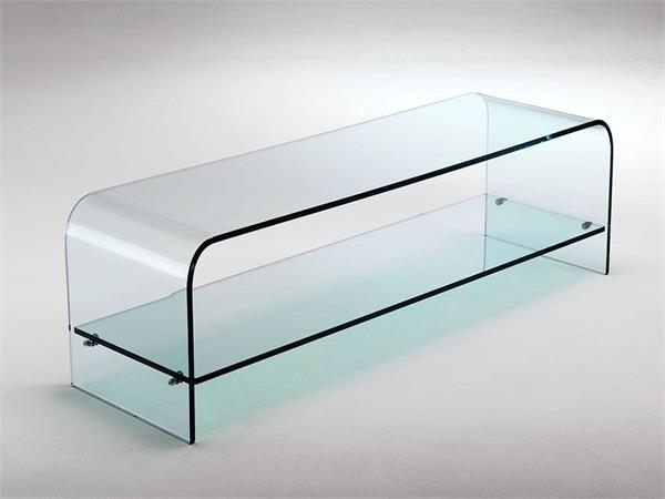 Curved glass tv stand Tango