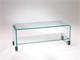 Foxtrot glass tv stand cart with wheels in TV stands