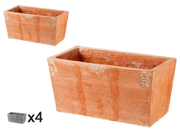 Rectangular terracotta box Moderne