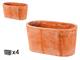 Semi-oval terracotta box Moderne in Pots