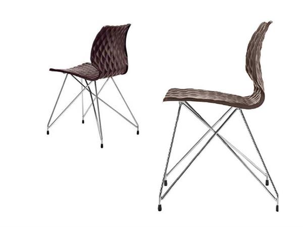 Uni 553 Chair with frame in chromed steel 