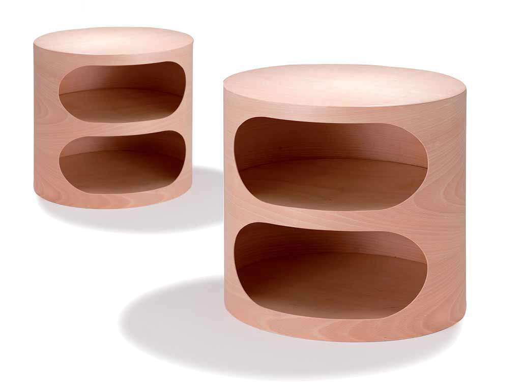 Comodino legno naturale - tavolino design - OHOVO