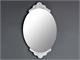Oval mirror with frame in grained glass Maleficent in Mirrors