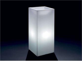 Hydra vaso design tondo luminoso alto Ø 39 x 85cm kit luce per