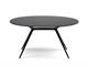 Crystal and steel oval table Metropolis 150  in Living room