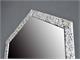 Hexagonal mirror with frame in grained glass Esagono in Bathroom