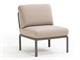 Garden armchair Dove-grey Komodo Central Element in Outdoor