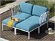 Garden armchair Dove-grey Komodo Central Element in Outdoor