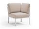 Fauteuil de balcon Komodo Blanche élément d'angle in Extérieur