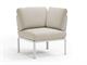 Fauteuil de balcon Komodo Blanche élément d'angle in Extérieur