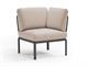 Balcony armchair Anthracite Komodo corner element in Outdoor