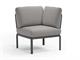 Balcony armchair Anthracite Komodo corner element in Outdoor