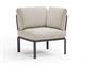 Balcony armchair Anthracite Komodo corner element in Outdoor