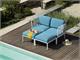 Balcony armchair Anthracite Komodo corner element in Outdoor