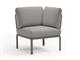 Balcony armchair Dove-grey Komodo corner element in Outdoor