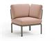 Balcony armchair Dove-grey Komodo corner element in Outdoor