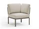 Fauteuil de balcon Komodo Gris taupe élément d'angle in Extérieur