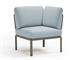 Balcony armchair Dove-grey Komodo corner element in Outdoor