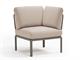 Balcony armchair Dove-grey Komodo corner element in Outdoor