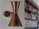 Vintage brass wall lamp Clessidra 50172 in Lighting