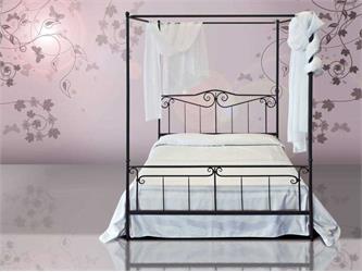 Letto matrimoniale Venere in ecopelle bianca