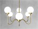 Lampadario ottone vintage LP 0380 6F in Lampade a sospensione