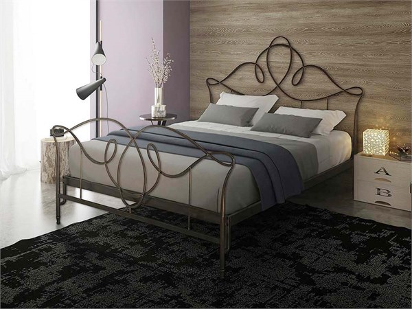 Wrought iron double bed Voltaire