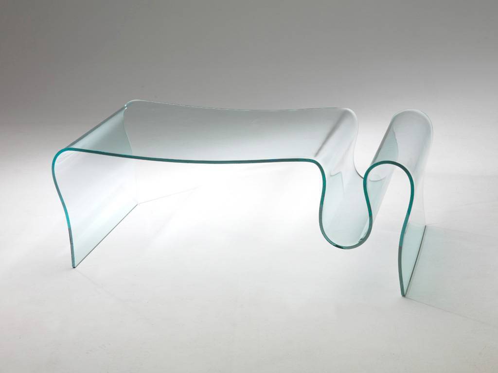 Tavolino da salotto in vetro curvato Gallery 60