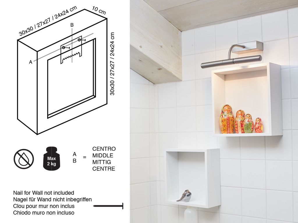 Mensole Contenitori Tris Cubi Legno Kalisi