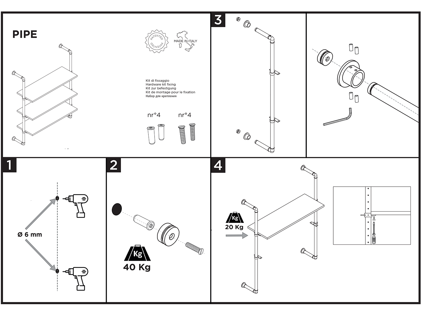 libreria-design-a-parete-pipe-h120