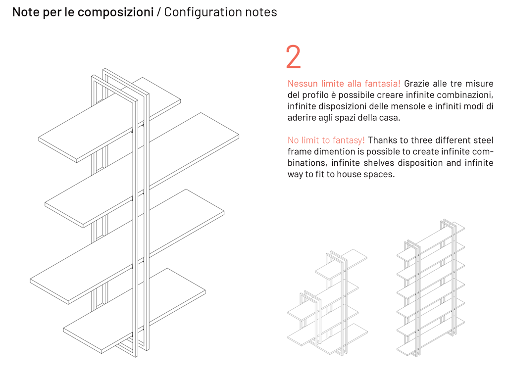 Libreria componibile Shell H196