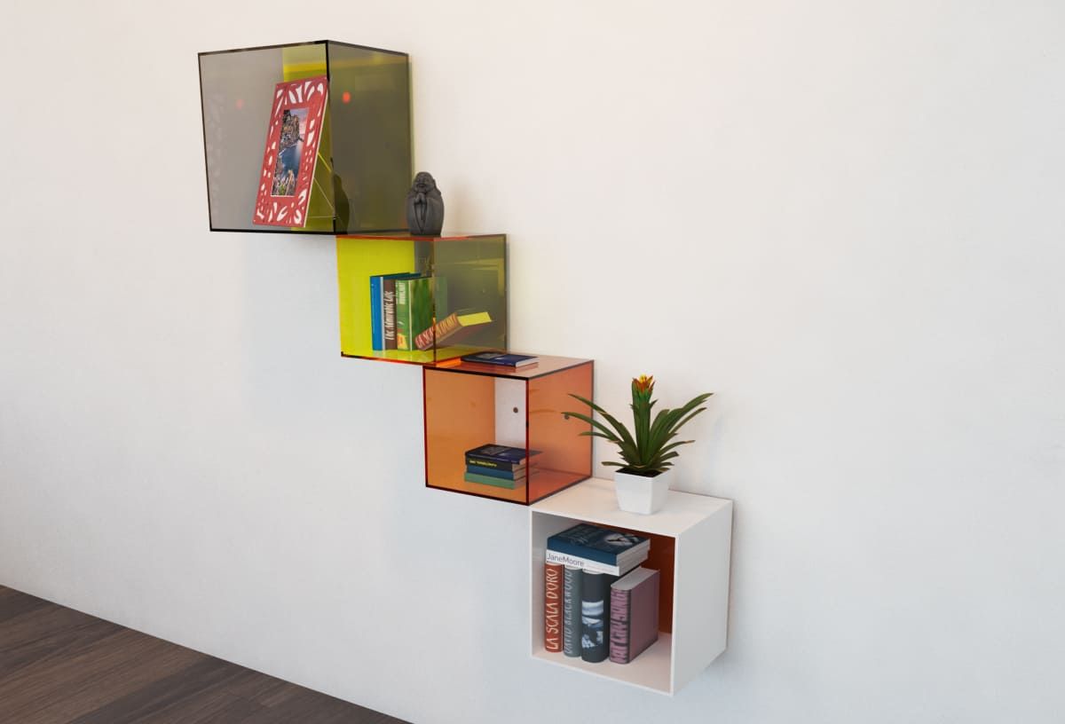 Composizione cubi pensili da parete studio - XLAB Design