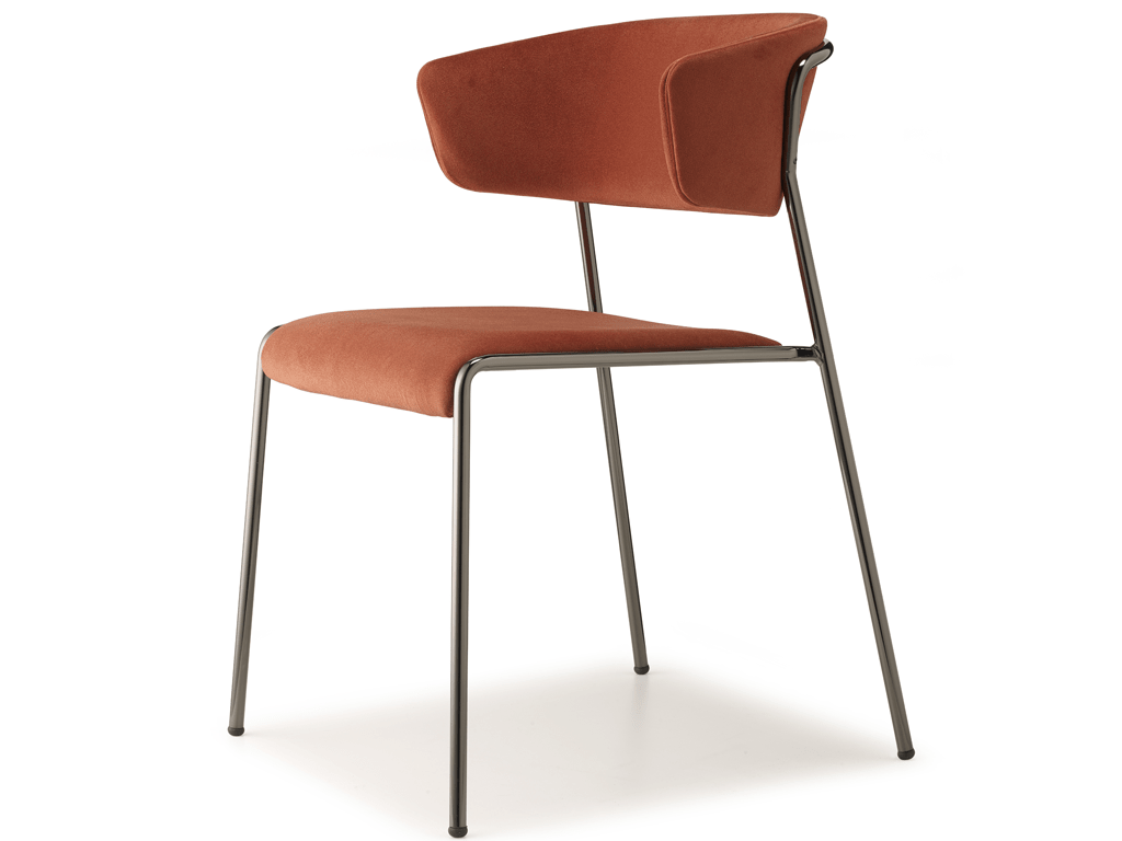 Poltroncina design - sedia rivestita in velluto - Lisa
