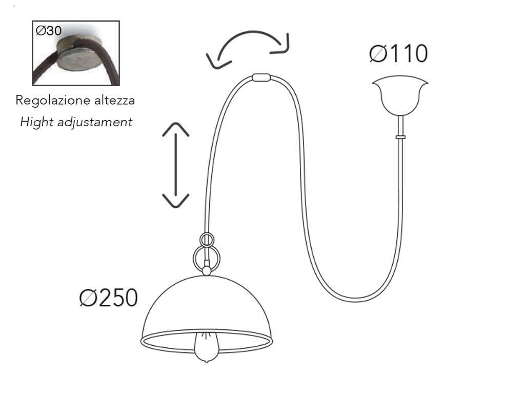 Decentralised chandelier Circle 3248R VS