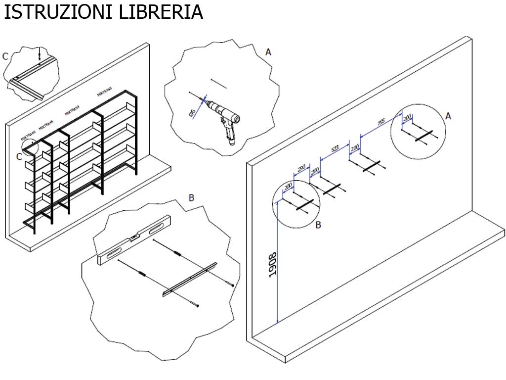 Bookshelf desk - Home Office desk - Mikai