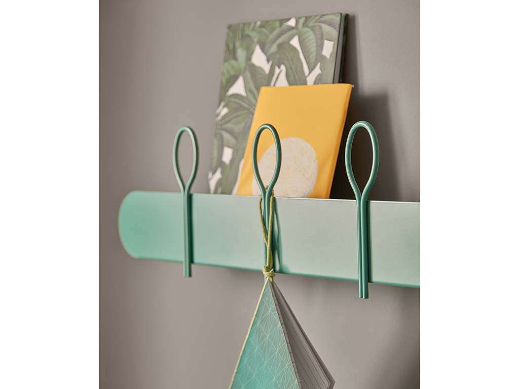 Wall-mounted design coat rack with Balloon shelf