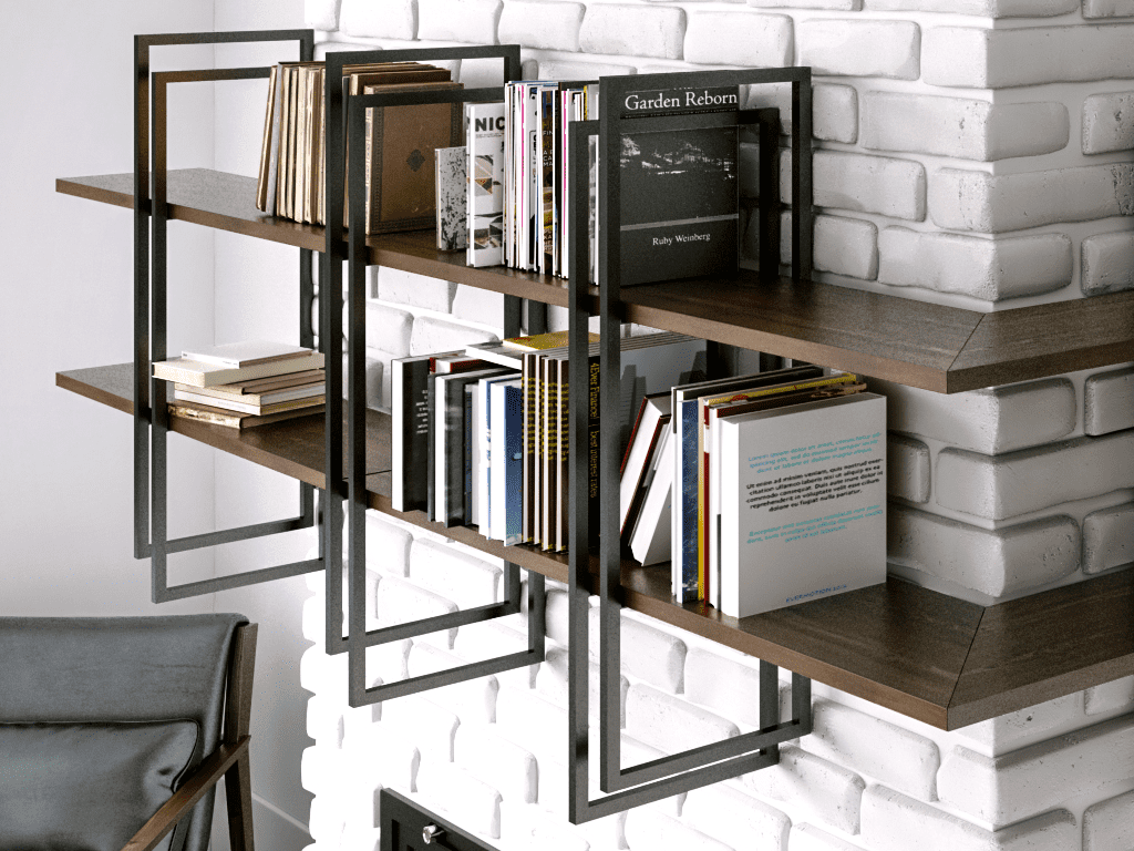 Shell: Una libreria a parete modulare con il design minimal e funzionale