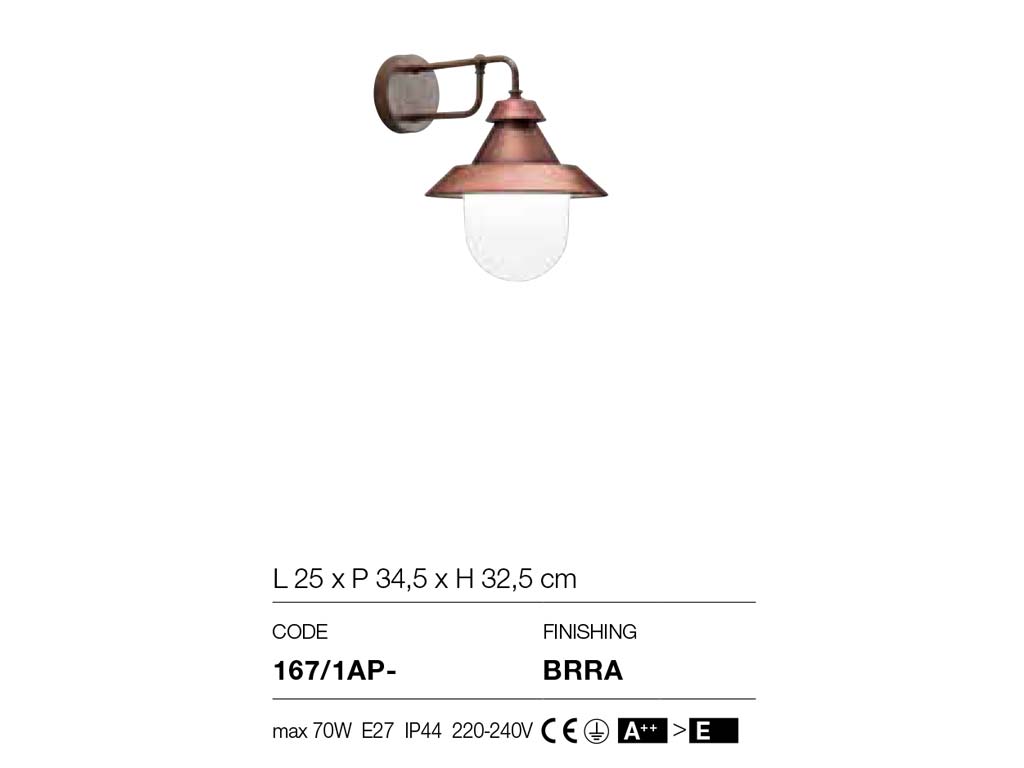 Luminaire extérieur vintage Riviera 195/1AP