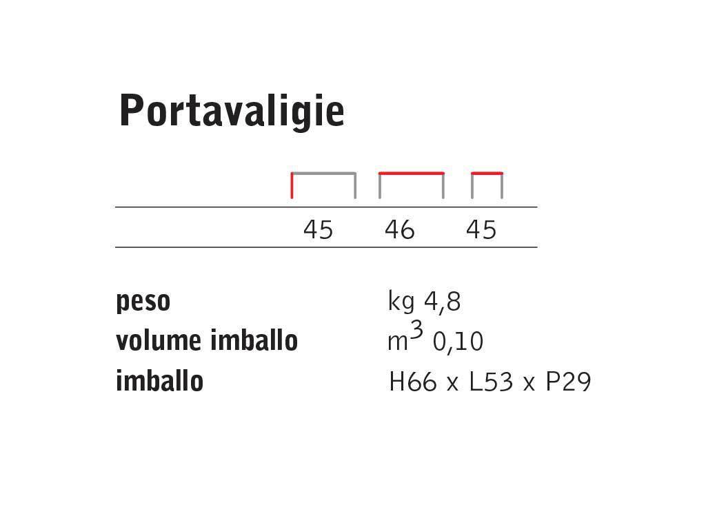 Portavaligie appoggia abiti in stoffa