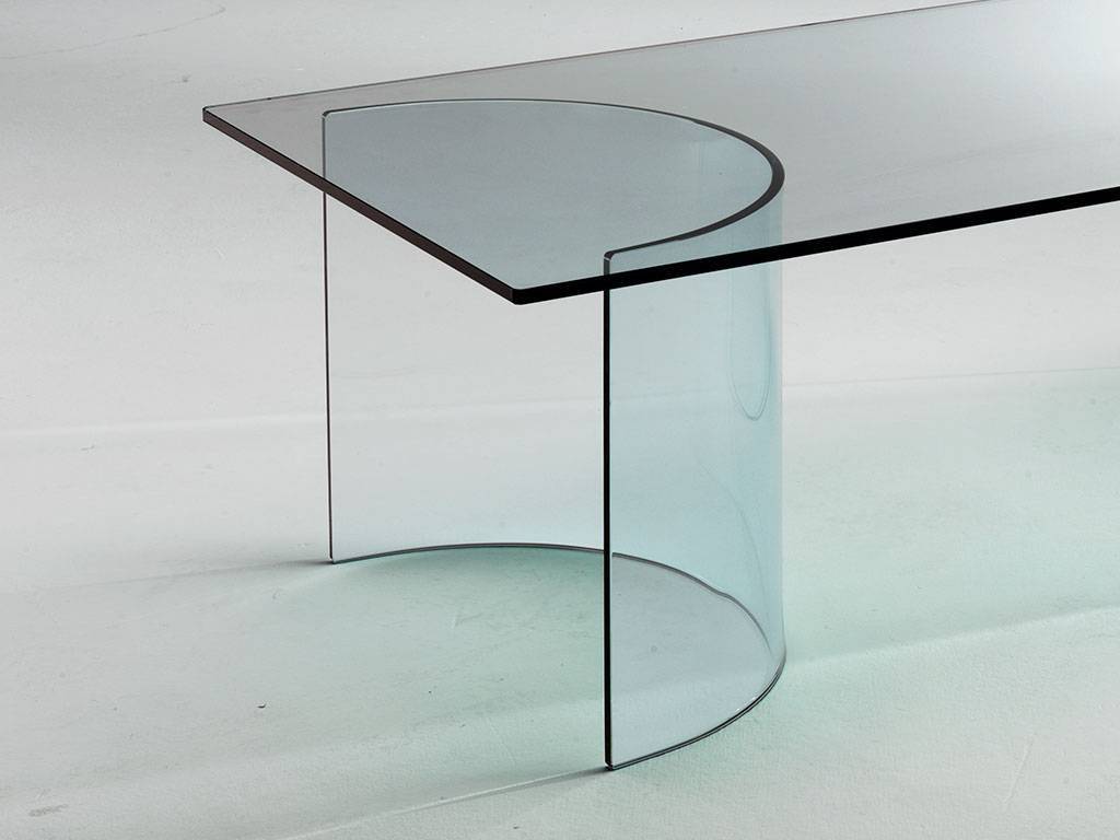 Curved crystal small table Ying Yang
