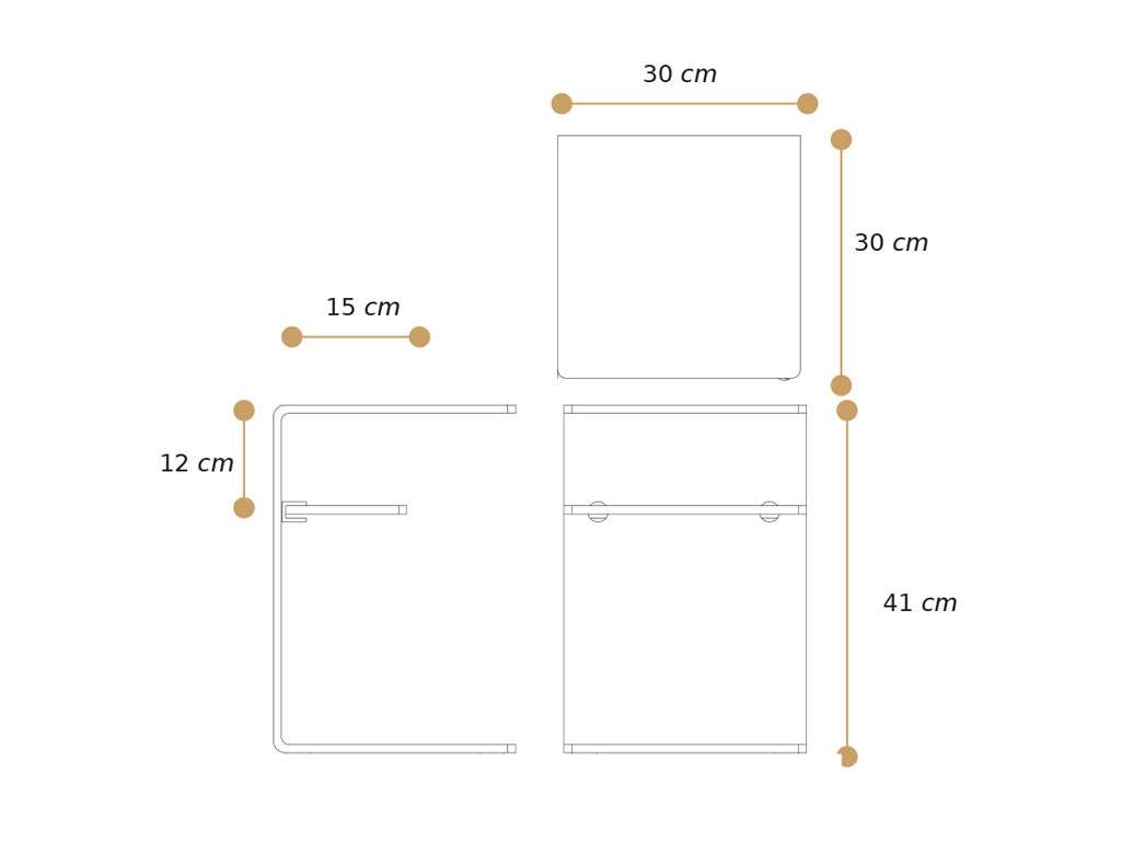 Comodino design, comodino in plexiglass - Linea